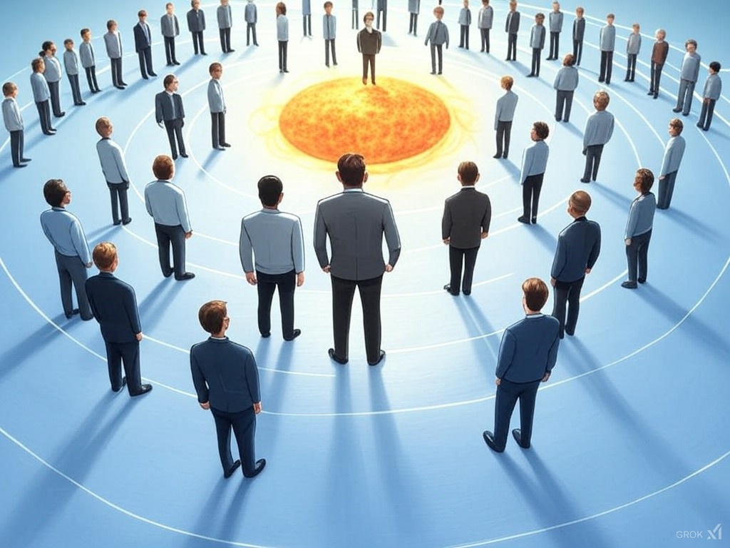 Gravitational pull of leadership